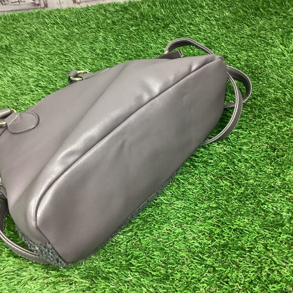 Juicy Couture Gray Faux Sherpa Teddy Handbag - Picture 6 of 15